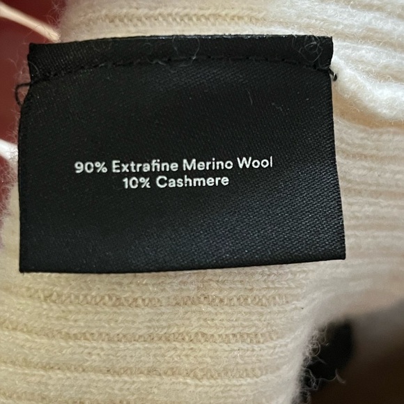 Summersalt Luxe Cashmere Blend Funnel Cream Cashmere-Blend Sweater size Medium - Picture 5 of 8